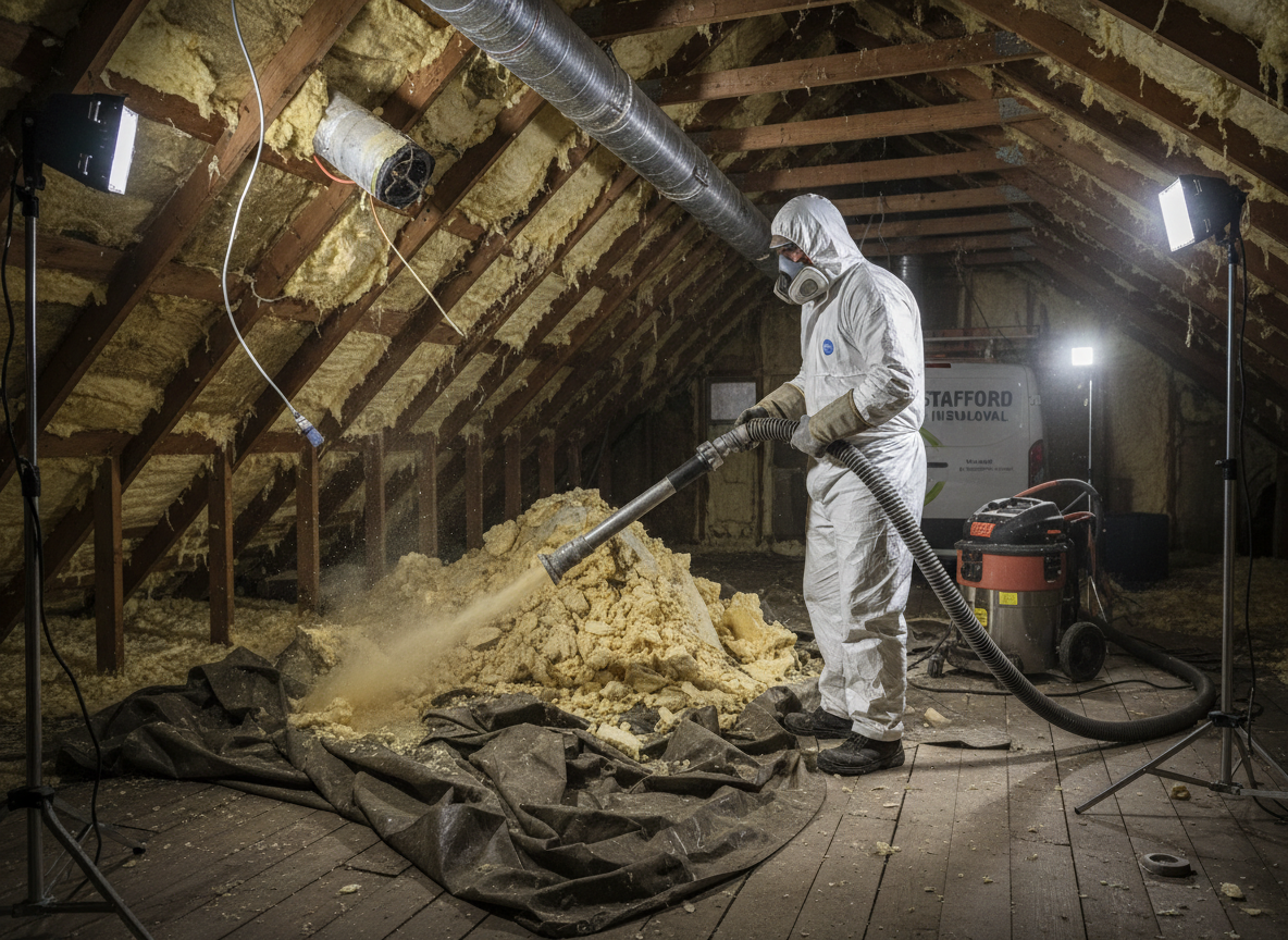 Attic Spray Foam Removal in Stafford, Staffordshire